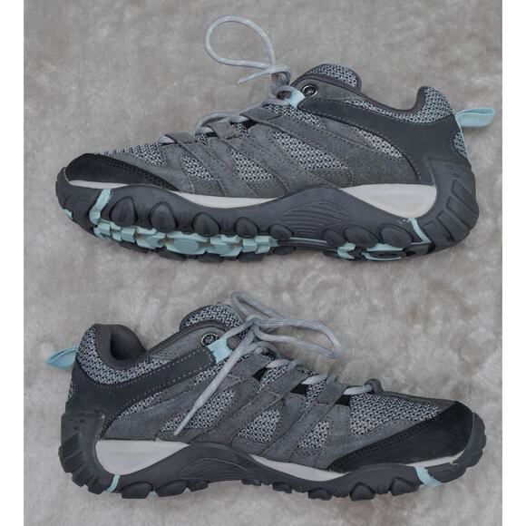 Merrell Alverstone Storm Hiking Shoes Sneakers Gray Blue Womens Size 9 J034612 - Picture 3 of 16